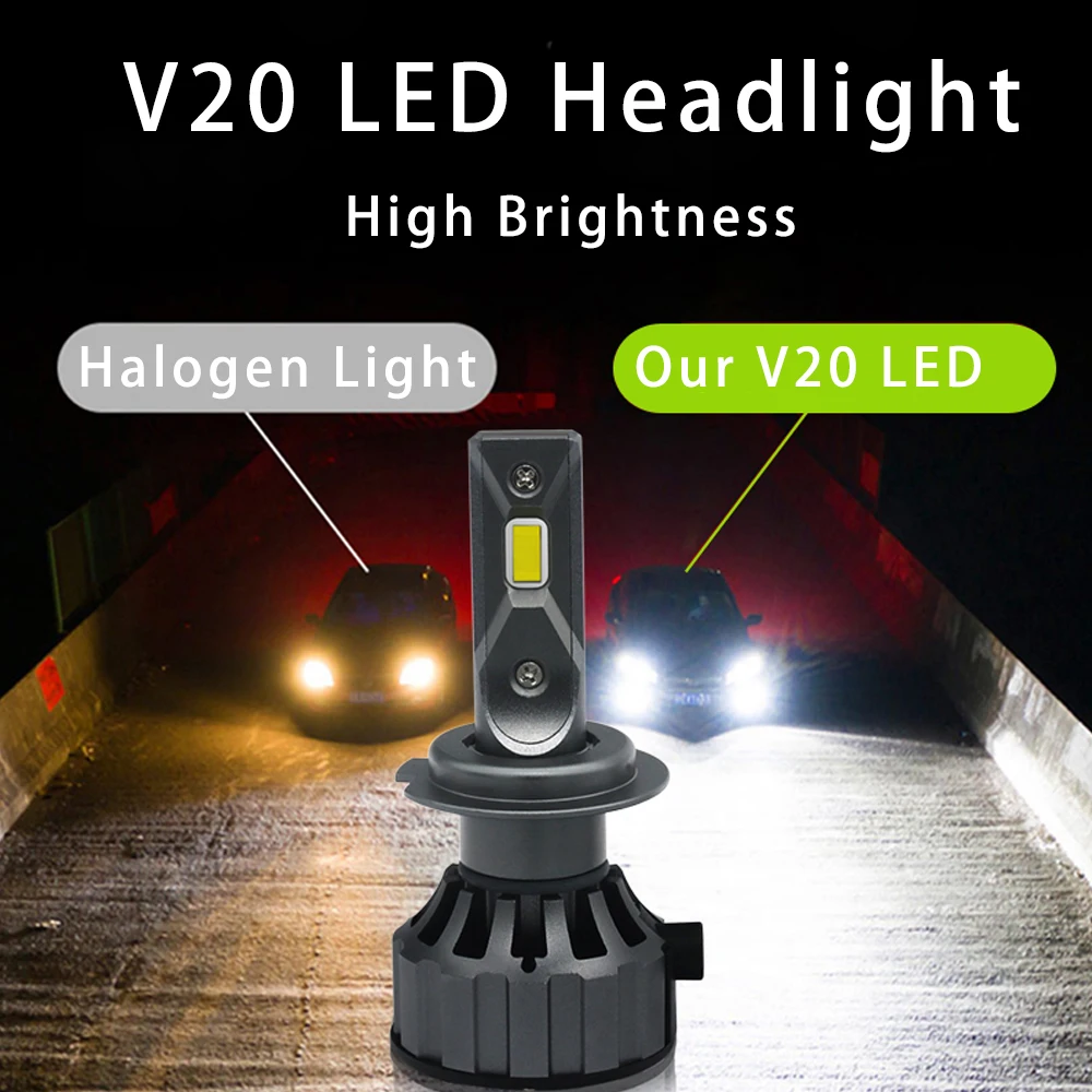 Llight 9012 светодиодный комплект для переоборудования фар 6000K белый H4 H7 H11 9005 9006 H1 12 В 55