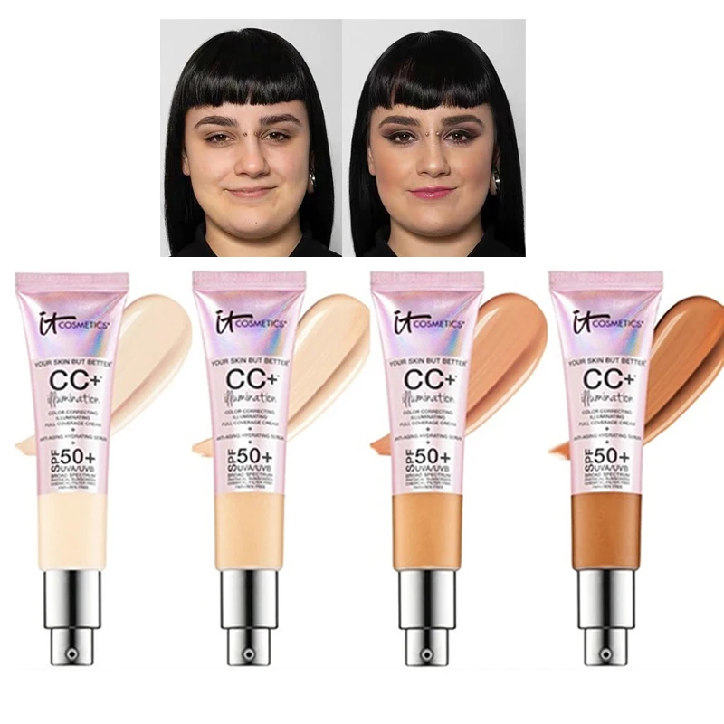 Консилер Для Лица It Cosmetics CC + кремовое освещение SPF 50 полное покрытие средний или