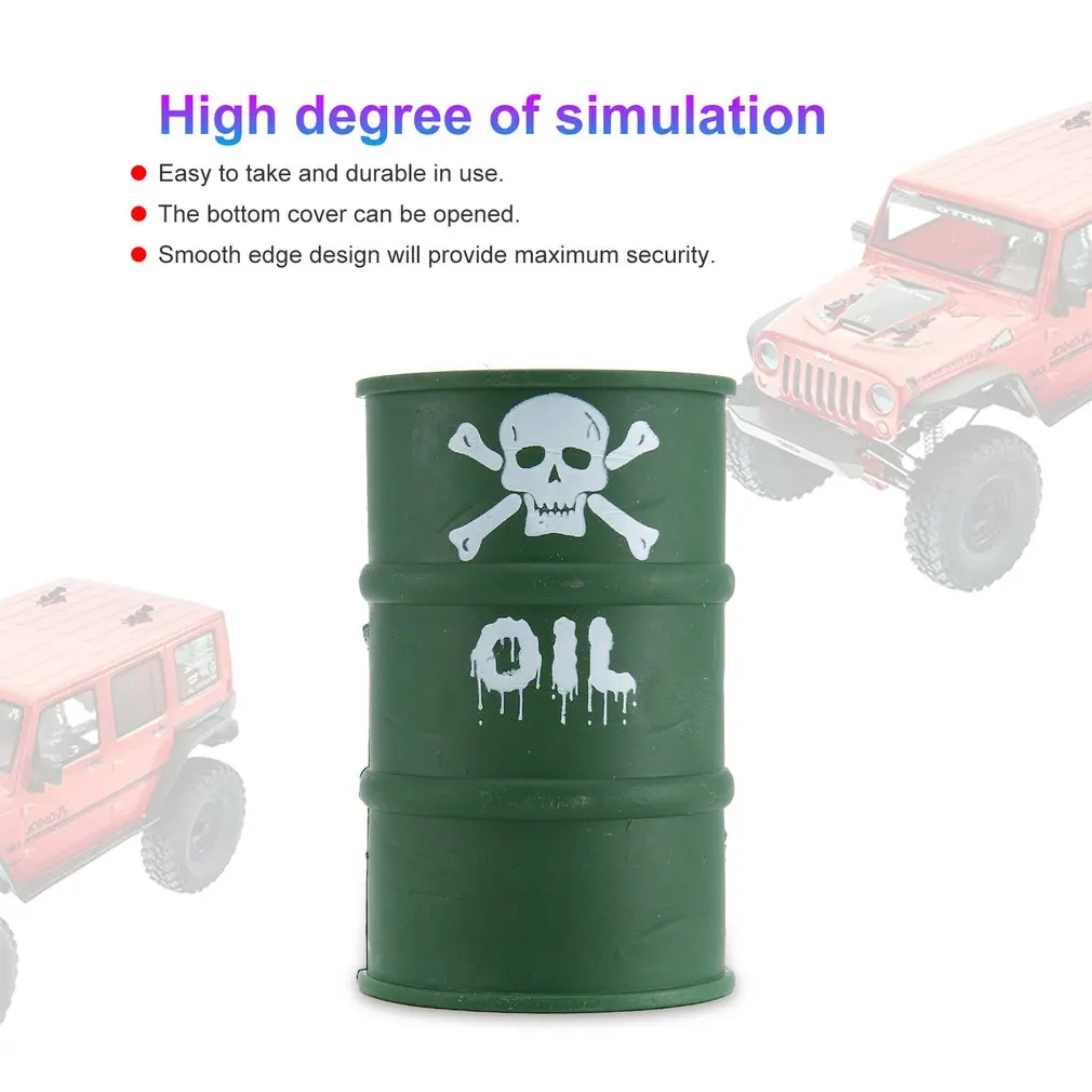 

Palstic Oil Drum Fuel Tank Container Simulation Model Car Model Toys Skull Oil Barrel For RC Crawler Car D90 Axial SCX10