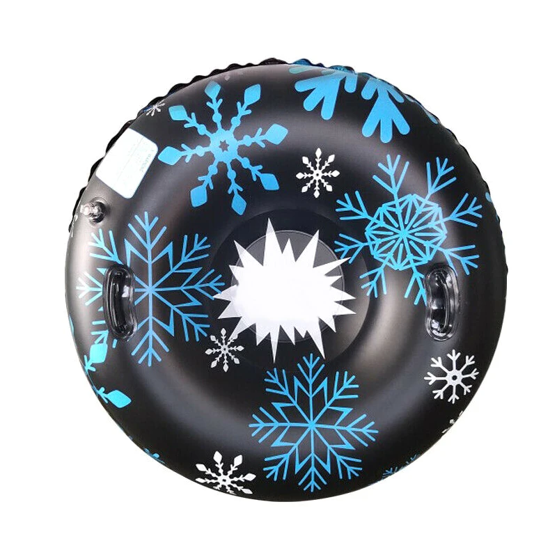 Snow Tube for Winter Fun Inflatable 47 Inch Heavy Duty Snow Sleds Skiing Supplies Snow Safety Protection Tool FDX99