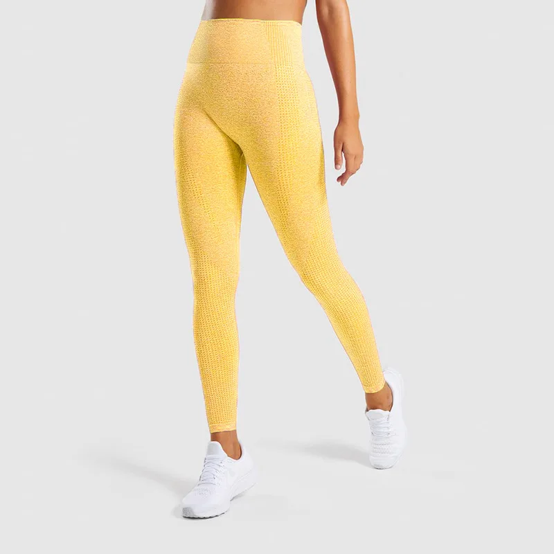 Women Purple Energy Seamless Leggings Tummy Control Legging High Waist Sport Fitness Leggings Casual Solid Knitted