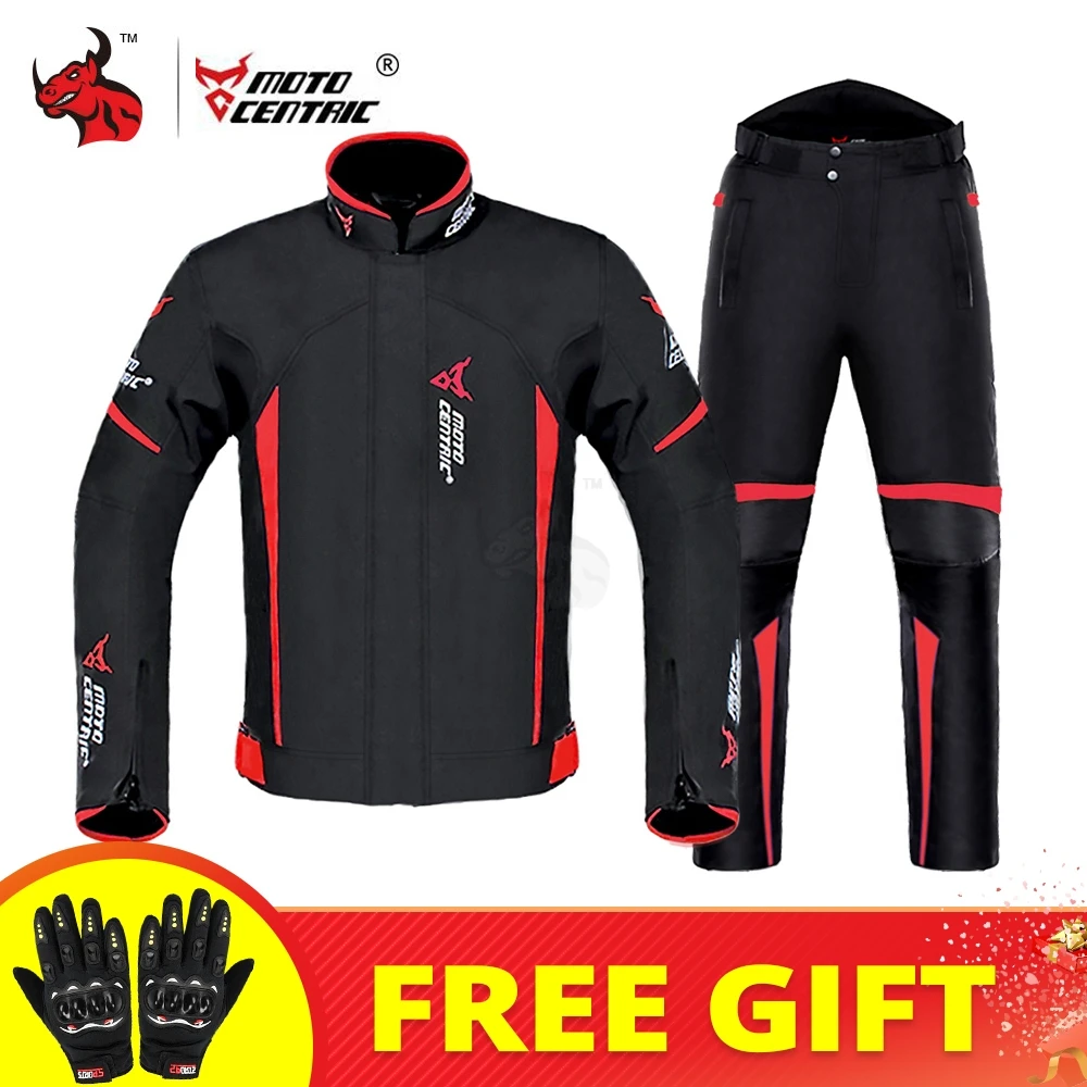 Waterproof Motorcycle Jacket + Pants Suit Summer Winter Body Armor Protective Gear Motocross Jacket Moto Protection Equipment