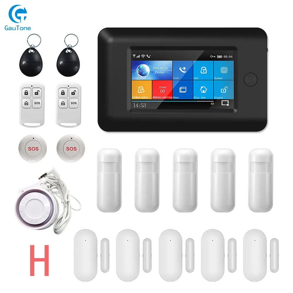 GT-014-GSM-PG106-H DHL приложение пульт дистанционного управления PG106 wifi+ GSM gprs беспроводной дом/Компания охранная сигнализация для Android и iOS - Цвет: GT-014-GSM-PG106-H