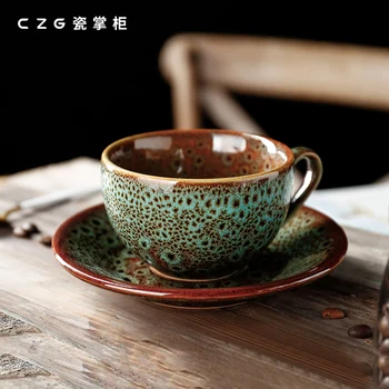 

Luxury Tea Coffee Cup Set Ceramic Creative Espresso Tea Cup and Saucer Set Bone China Tazas De Ceramica Kitchen Supplies AB50BD
