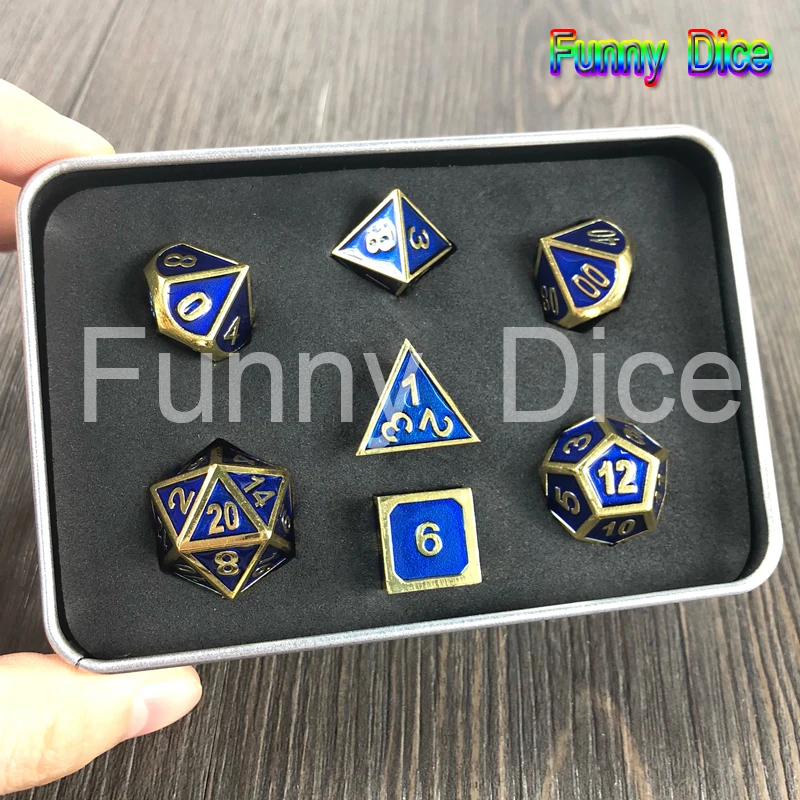 Лидер продаж 2019 настольная игра 100% натуральные металлические игральные кости с