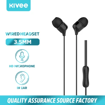

KIVEE Universal Wired Earphone For Xiaomi Huawei OPPO Samsung Headset Gamer With Mic Wired HiFi Music Sport MP3 Headphones