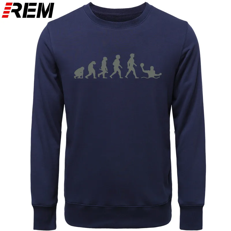 Худи rem Evolution, ватерполо, мужская мода, длинный рукав, o-образный вырез, хлопок, забавные, крутые мужские топы, Толстовки, Толстовки