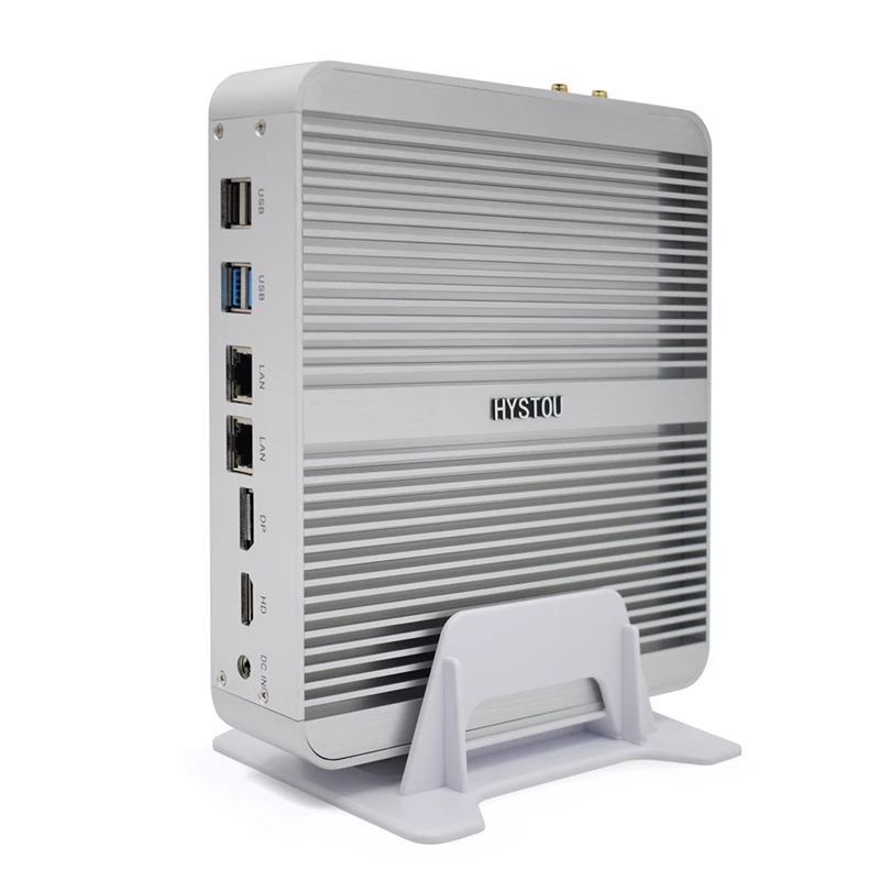 

HYSTOU i5 7260U Mini PC 4GB+64GB/128GB Dual Cores DDR4 3.4GHz Fanless WIFI With Dual Antenna Win10 Mini Desktop PC
