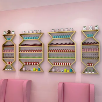 

Web celebrity nail rack wall hanging Nail polish rack nail salon cosmetics shelf storage shelf