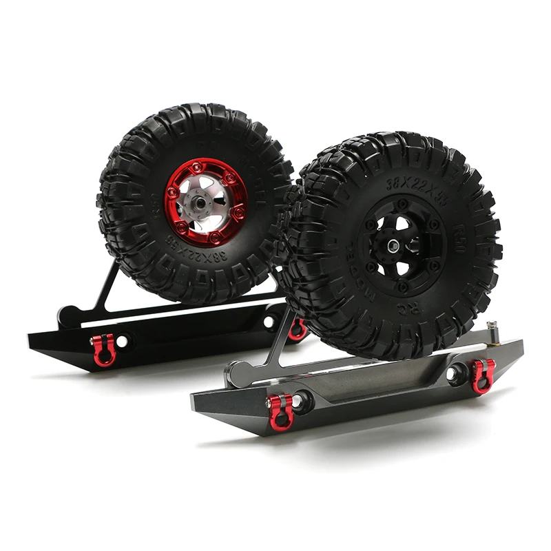 RC Axail SCX10 задний бампер с запасным шиномонтажным крюком лебедки для 1/10 RC Гусеничный автомобиль RC4WD D90 алюминиевый сплав обновленная часть