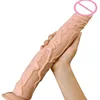 Dildo largo negro de la promoción de la fábrica dildo realista grande de la succión de la taza de strapon dildo para las mujeres caballo grande suave ► Foto 1/6