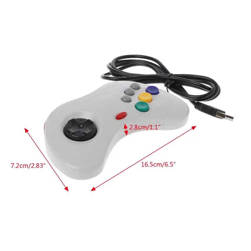 1 шт. USB классический геймпад контроллер для системы Saturn стиль проводной игровой контроллер Joypad для ПК для sega
