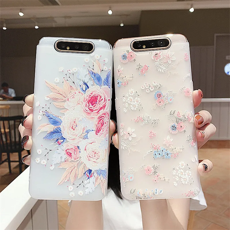 3D скраб силиконовый мягкий термополиуретановый цветок чехол для Samsung galaxу S10 Lite S9