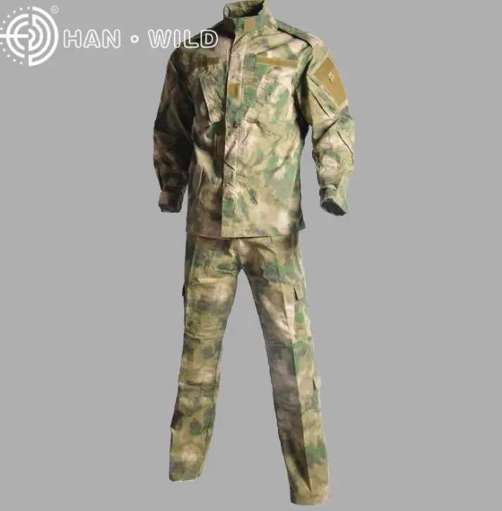 Тактический охотничий костюм Ghillie Мужская камуфляжная охотничья одежда рубашка+ брюки Мультикам военный USMC Военная боевая униформа