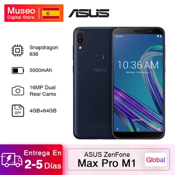 

Global Version 2018 ASUS ZenFone Max Pro M1 ZB602KL Smartphone 4GB 64GB 6.0 inch 4G LTE 5000mAh Mobile Phones Snapdragon 636