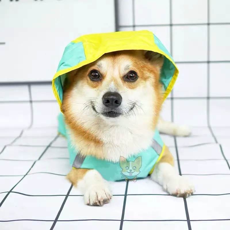 Pet Dog Reflective Raincoat For Small Medium Large Dogs Waterproof