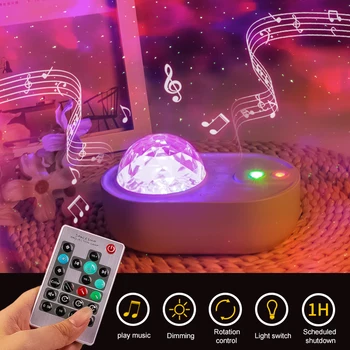 

10 Mode Colorful Starry Projector Ligh Music Projector Night Light Chargeable Universe Starry Sky Rotate LED Lamp Night Light
