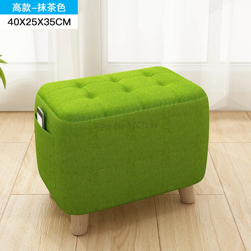 Small Stool Household Creative Small Stool Stool Stool Solid Wood Sofa Shoes Stool Door Footstool Cute Little Chair - Color: Pink