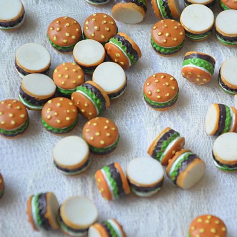 

Kids Kitchen Toys Cute Hamburge Resin Toys Safety1:12 Food Hamburg DIY Doll Accessories Miniature Decoration Crafts