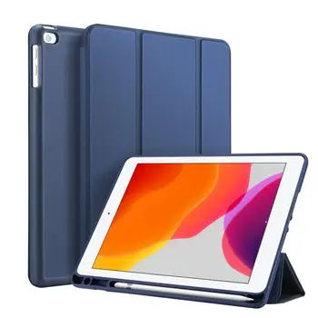 

Protective Case For IPad Pro 7 10.2 Inches 2019 PU Leather +TPU Back Case Full Protective Case With Pen Holder