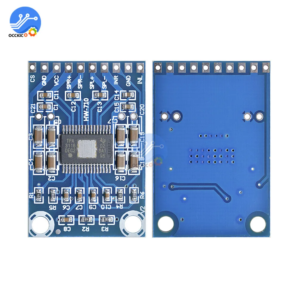 XH-M562 TPA3116D2 цифровой усилитель доска DC 12-24 В 2x50 Вт двухканальный Класс D аудио динамик HIFI стерео звуковая плата