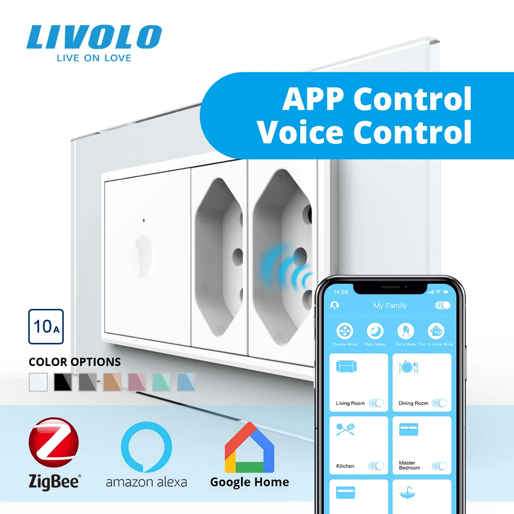 Livolo C9 США настенный сенсорный выключатель 2way Zigbee Smart Wifi Беспроводное управление
