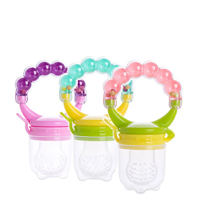 

New 6-18 months baby pacifier Rattle food supplement training device fruit feeder Large vegetable bite Baby nutrition supplemen