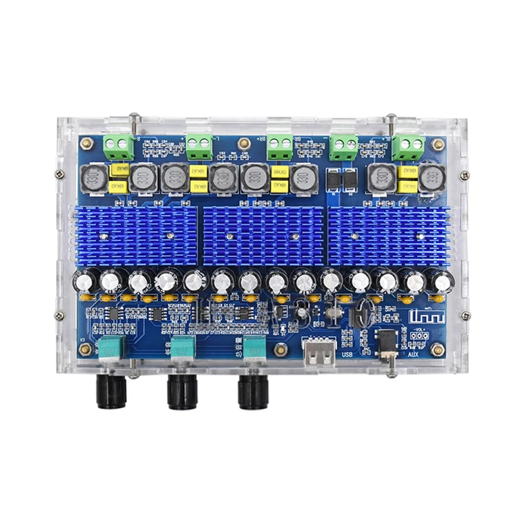 Tenghong Bluetooth 5.0 TDA3116D2 Digital Amplifier Board Four Channel Dual Stereo Bass 2*50W+2*100W Audio Subwoofer Amplifiers