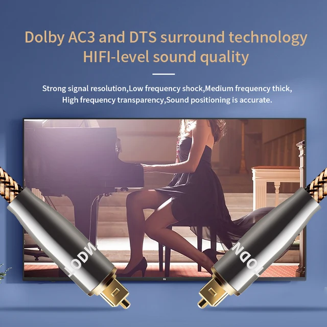 고품질 오디오 경험을 위한 TODN 광 오디오 Toslink 케이블