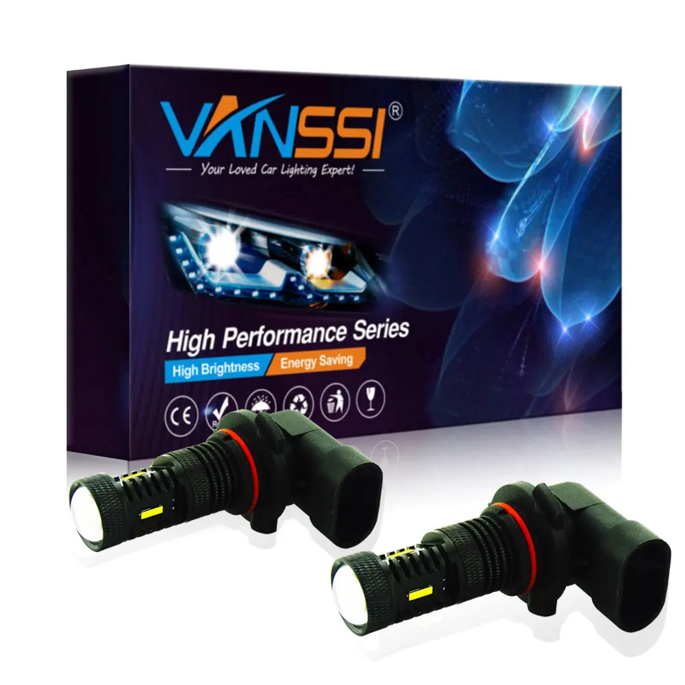 VANSSI 1 пара HB4 9006 светодиодный противотуманный свет лампы 2400lm супер яркий 9006 HB4 светодиодный лампы высокой мощности CSP-4 светодиодный 6000K белый