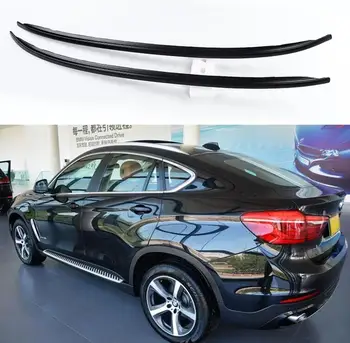 

Aluminum Alloy Paste Installation Roof Rack baggage luggage For BMW X6 F16 2015 2016 2017 2018 (Black Silver)