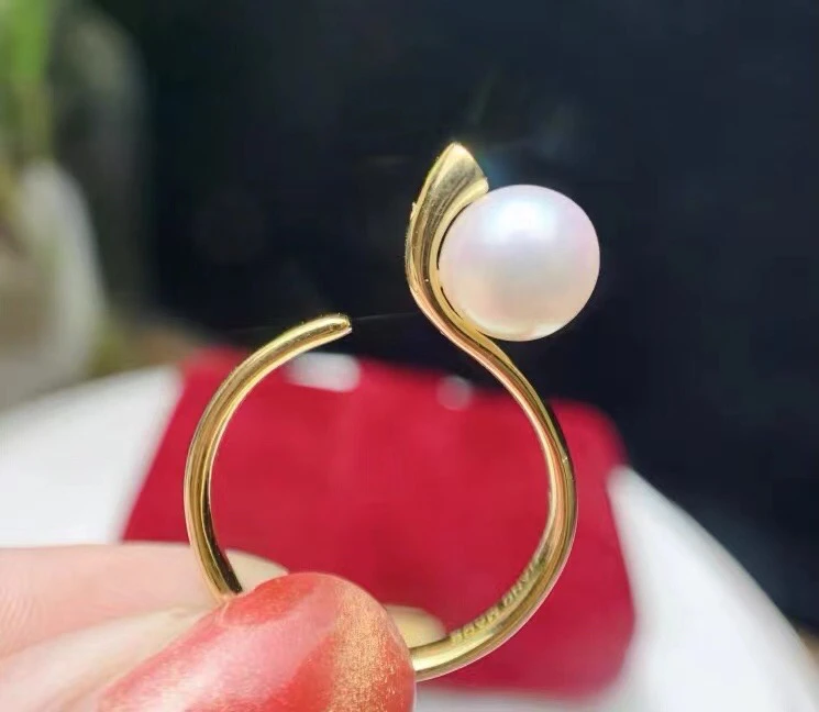 

New 925 Sterling Silver Ring Finger Ring Base Settings Adjustable Ring Findings Jewelry Parts Fittings Accessories for Pearls