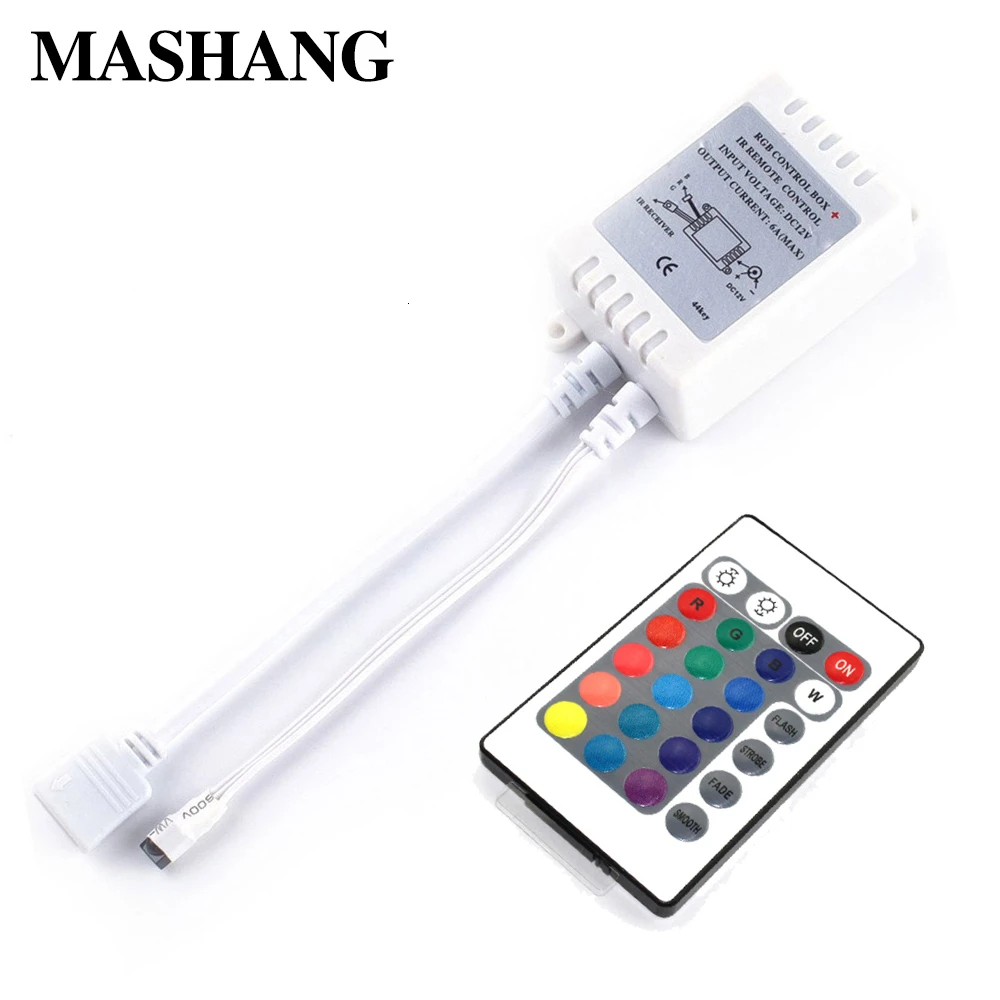 

24Keys LED RGB Controller DC 12V Mini IR RGB Remote Controller for SMD3528/5050/5730/5630/3014 RGB LED Strip Lights