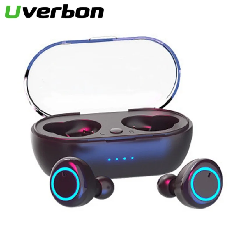 Online Auriculares inalámbricos TWS auriculares Bluetooth impermeables para deportes auriculares para Gaming para teléfono con caja de carga auriculares estéreo