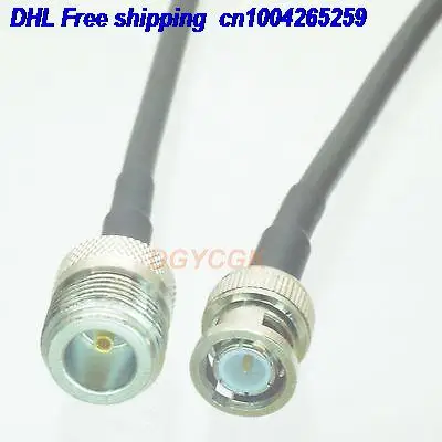 

DHL 50pcs BNC male plug to N female jack straight RG58 Jumper pigtail 8" cable 22j