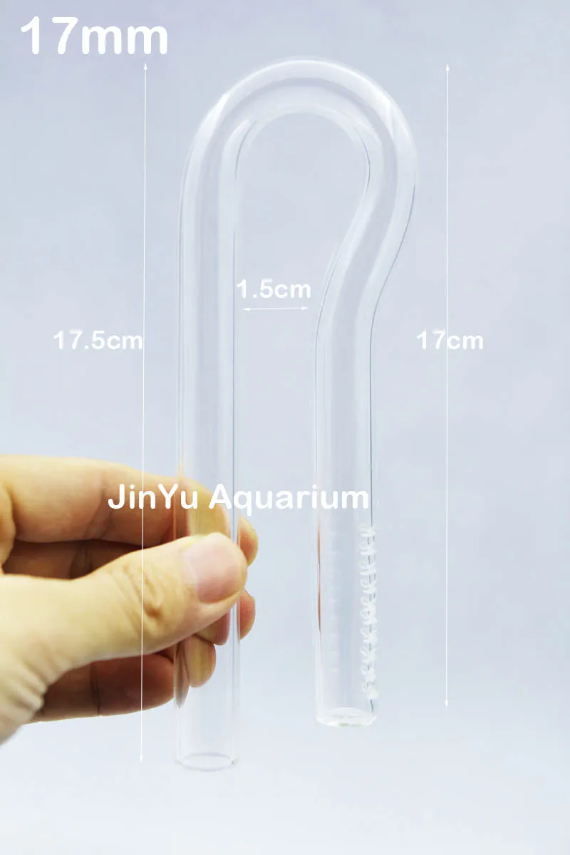 Стеклянная трубка Лили Пайп мини нано 13 мм 10 мм 17 мм вход отток струи мощность Отток Аквариум аквариум фильтр Аксессуар - Цвет: Single inflow 17mm