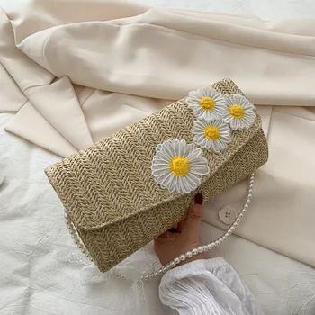 

Summer female bag messenger summer foreign temperament small bag small fragrance pearl bag fairy white retro square bag