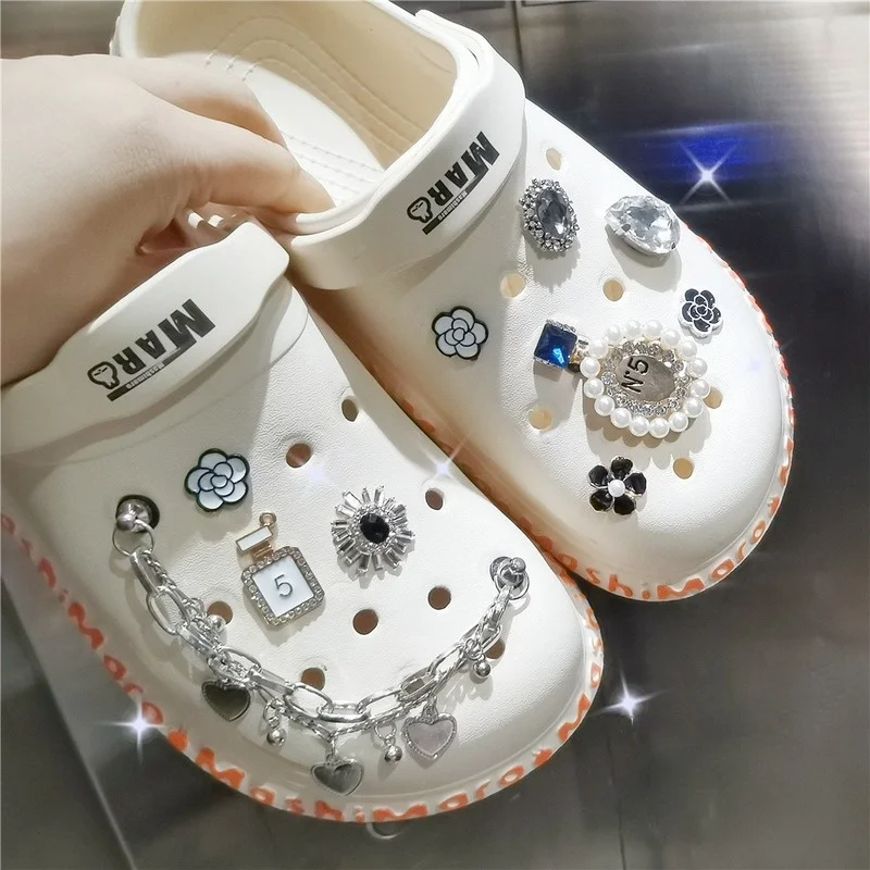 Bundle AJ letter Men's Shoe Charms gems for crocs Charms Designer DIY  Jibbits crocs set for Men Croc Shoe / Buckle for Kids Girls Gift /Hot Sale  Croc Decoration Women