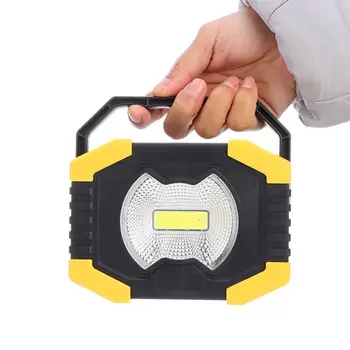 

Mini Protable Solar COB LED Work Light Emergency Flashlight Rechargeable Camping