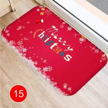 

Christmas Deer Snowflake Pattern Floor Mat Carpets Floor Rug Kitchen Bathroom Non-slip Backing VJ-Drop