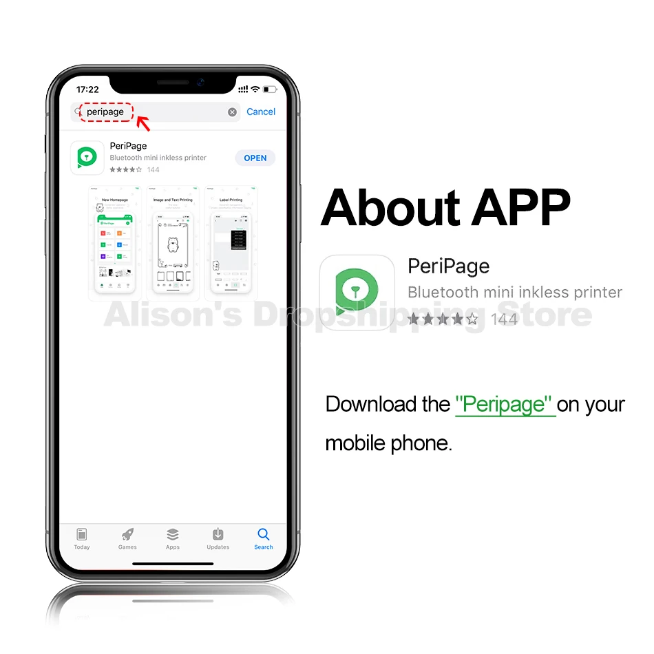 Карманный мини фототермальный принтер портативный мобильный Bluetooth 4 0