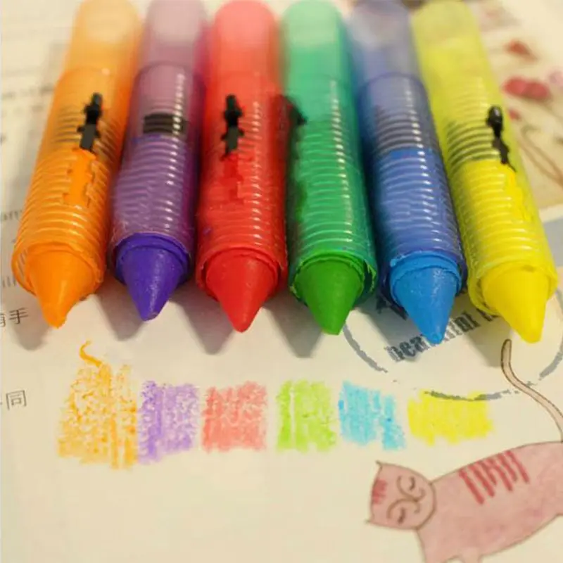 

Bath Time Toy Crayons - Multi-Coloured, Pack of 6 Bathing Toy Kids Pen Set F3ME