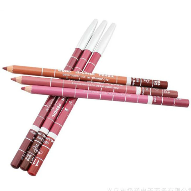 1PC Professional Wood Lip liner Waterproof Lady Charming Lip Liner Soft Pencil Makeup Women's Long Lasting Cosmetic Tool 28Color