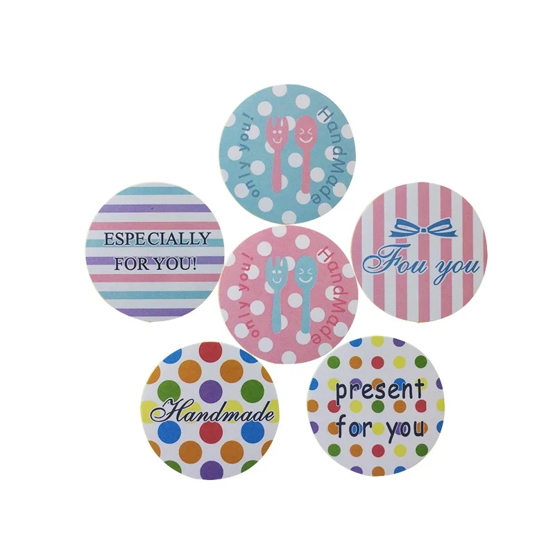 

90 Pcs/lot 'FOR YOU' Vintage Colorful Round Handmade present for you Seal Sticker DIY Note Gift Packaging Labels