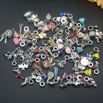 

Big Hole Enamel CharmsCrystal Rhinestone Alloy Pendant Bead Charm Beads for Jewelry Making Earrings Bracelet DIY Craft Findings