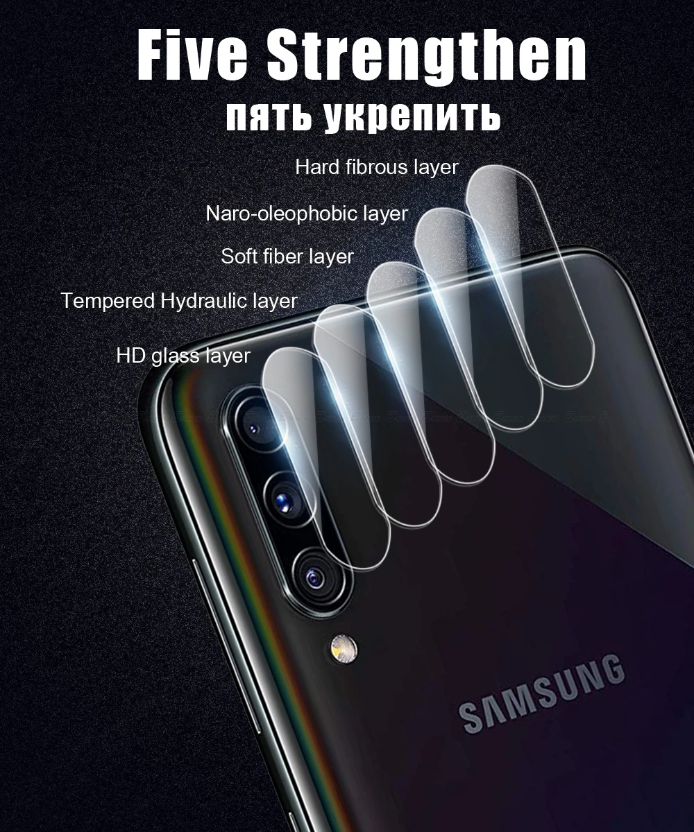 Задняя Камера объектив для samsung Galaxy A50s A30s A10s A10 A20 A20e A30 A40 A50 A60 A70 A80 A90 5G Экран защитная плёнка для НУА Вэй