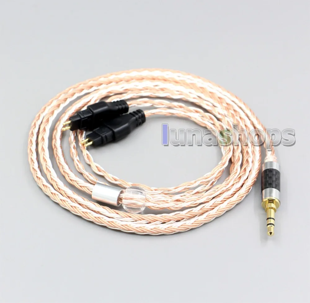 LN005980 3,5 мм 2,5 мм 4,4 мм XLR Сделано в Китае 16 ядер OCC Посеребренная смешанный кабель для наушников для Sennheiser HD660s HD650 HD600 HD580 HDxxx