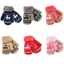 Новое поступление, Детские Рождественские Утепленные перчатки с милым оленем для маленьких девочек и мальчиков, зимние теплые перчатки, высокое качество, Детские аксессуары#11