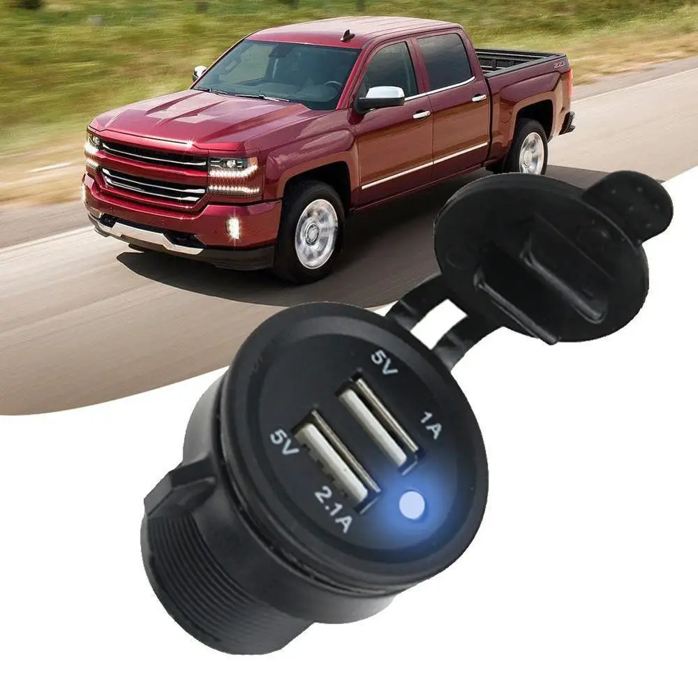 

Dual 2 USB Port Charger Cigarette Lighter Socket Splitter 12V 24V Outlet For Car Auto Motorcycle Truck Boat Universal