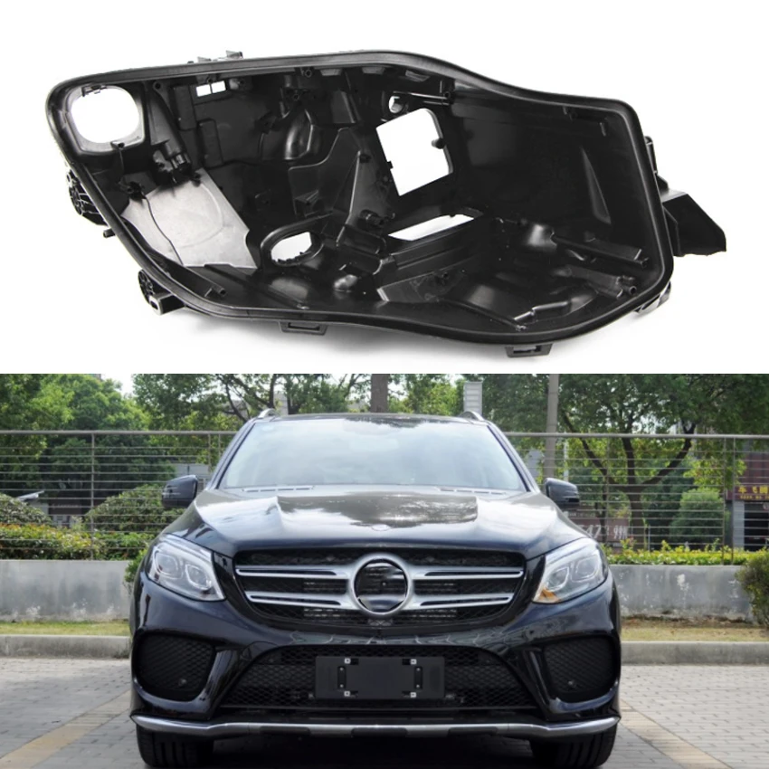 001 для Mercedes-Benz GLE shell передняя фара Черная защитная крышка GLE300 400 450 черный абажур W292